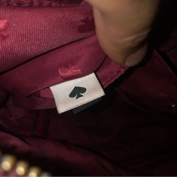 KATE SPADE Chelsea medium tote hand bag purse pockets wine burgundy - Picture 3 of 7